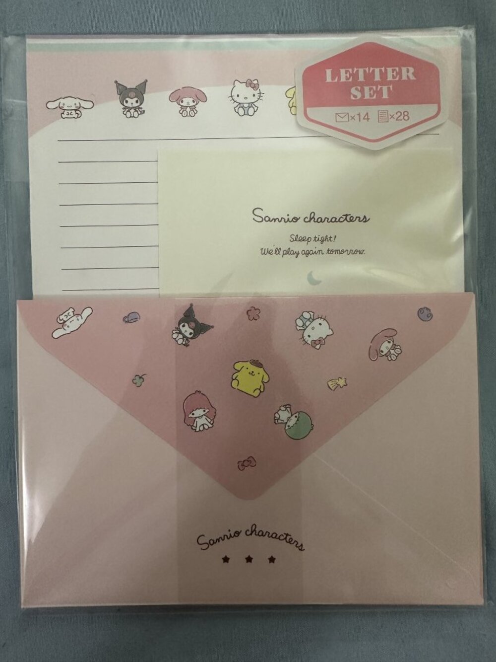 Kamio Japan Sanrio Characters Diamond Flap Letter Set
